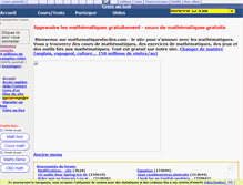 Tablet Screenshot of mathematiquesfaciles.com